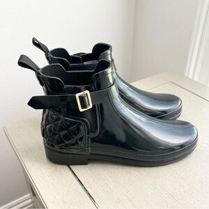 Hunter Refined Gloss Quilt Chelsea Boot